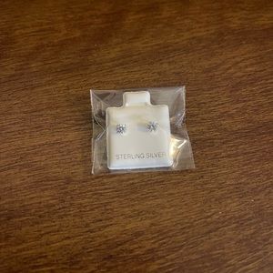 Cubic Zirconia Sterling Silver Stud Earrings